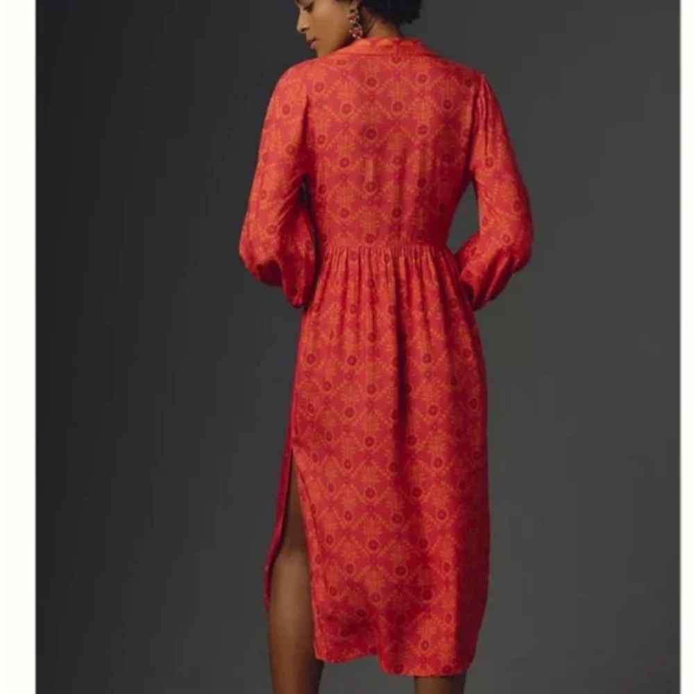 Farm Rio V Neck Tie Front Midi Dress - Picture 3 of 16